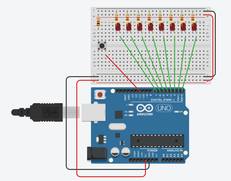 Flutter and Arduino Control LEDs