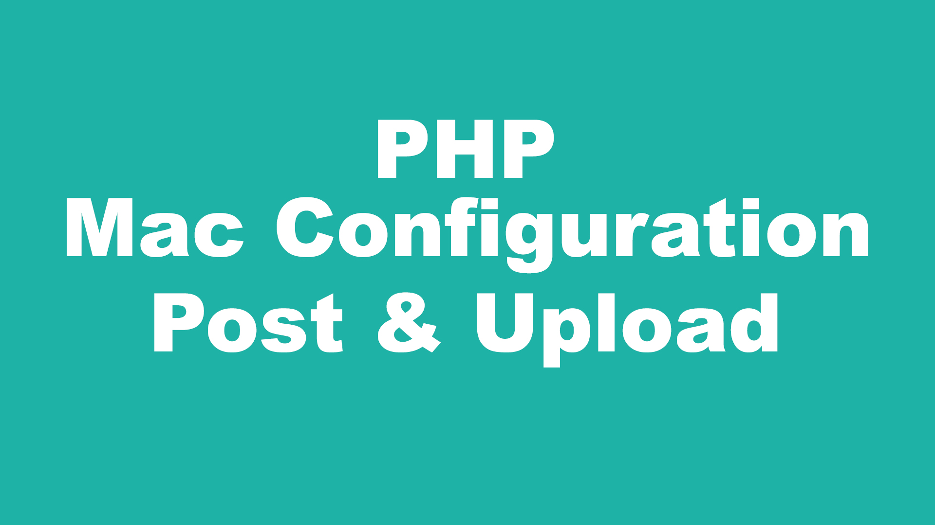 PHP Configuration File Changes