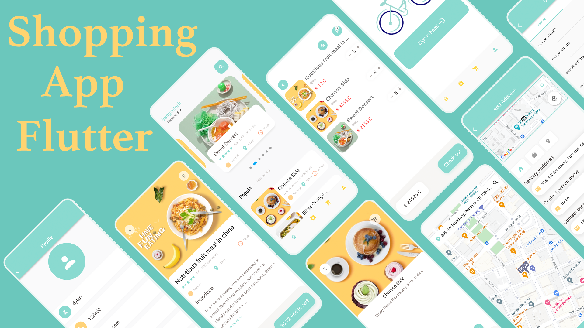 Flutter Food Delivery App | Shopping | E-commerce for iOS and Android